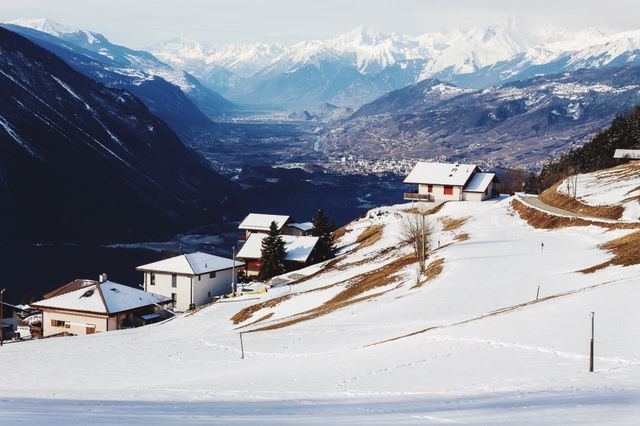 Wonderful Rhone Valley in the beautiful canton of Valais, Switzerland