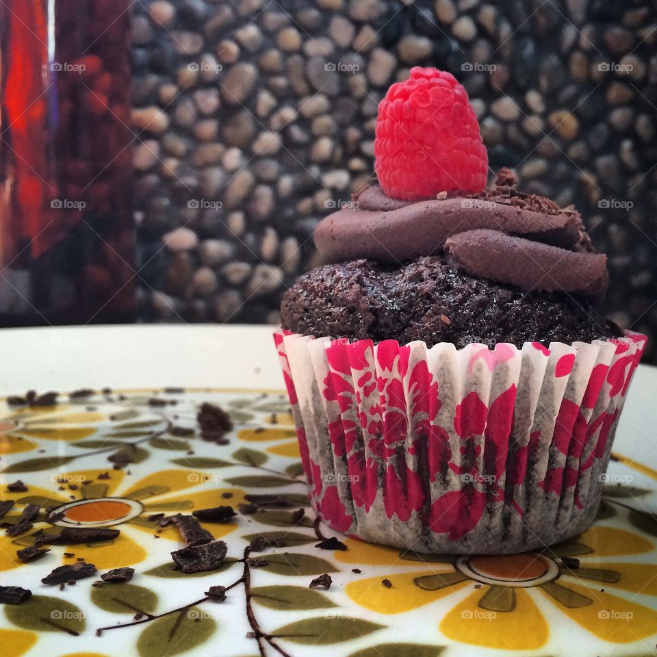 Cupcake. Chocolate Raspberry cupcake 
