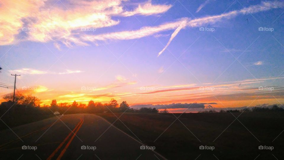 Road and sky