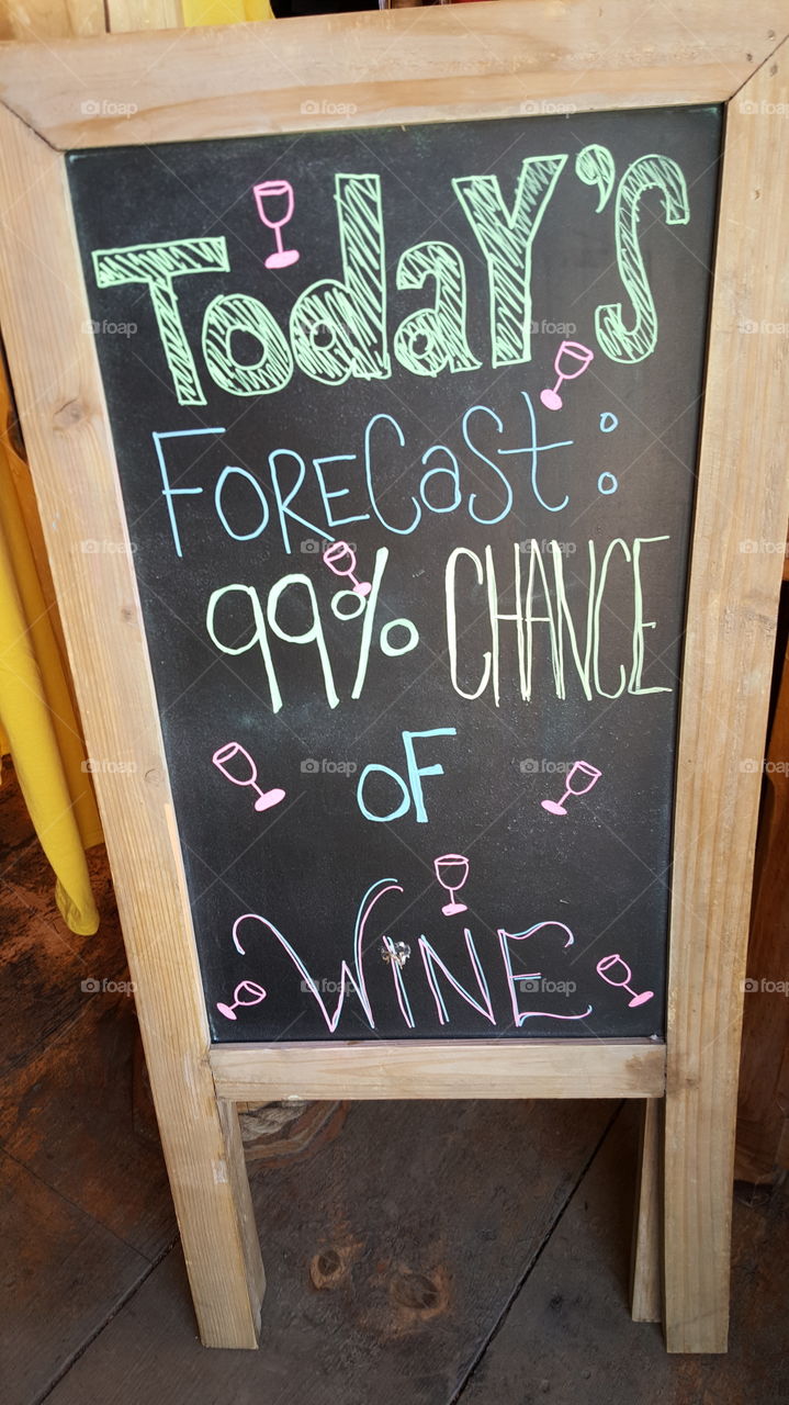 99% chance of wine