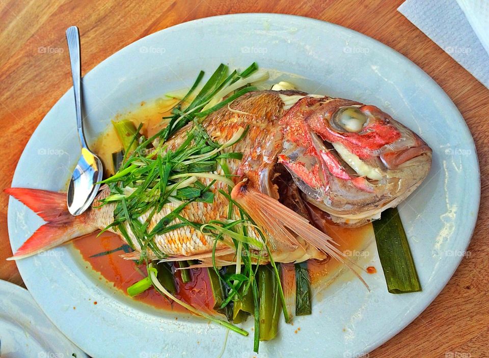 Steamed Snapper Dinner