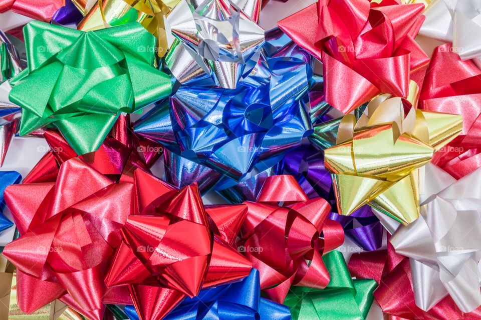 Bunch of colorful gift bows