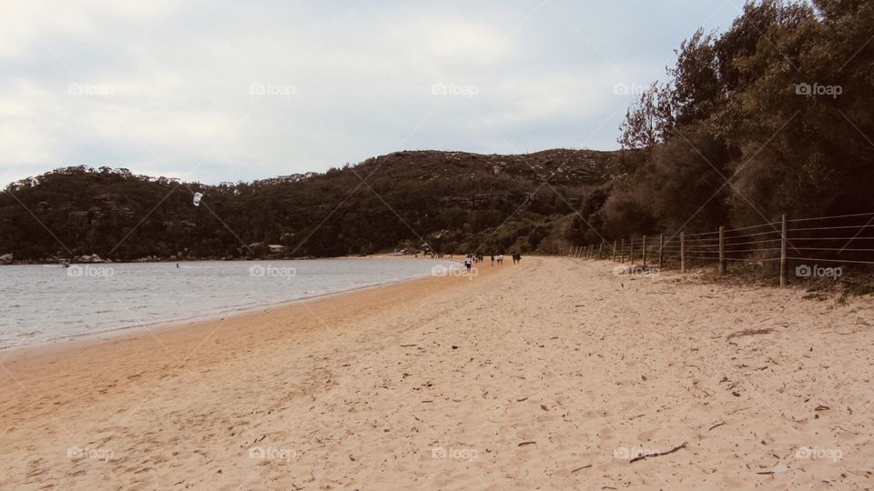 Beach side at the palm beach