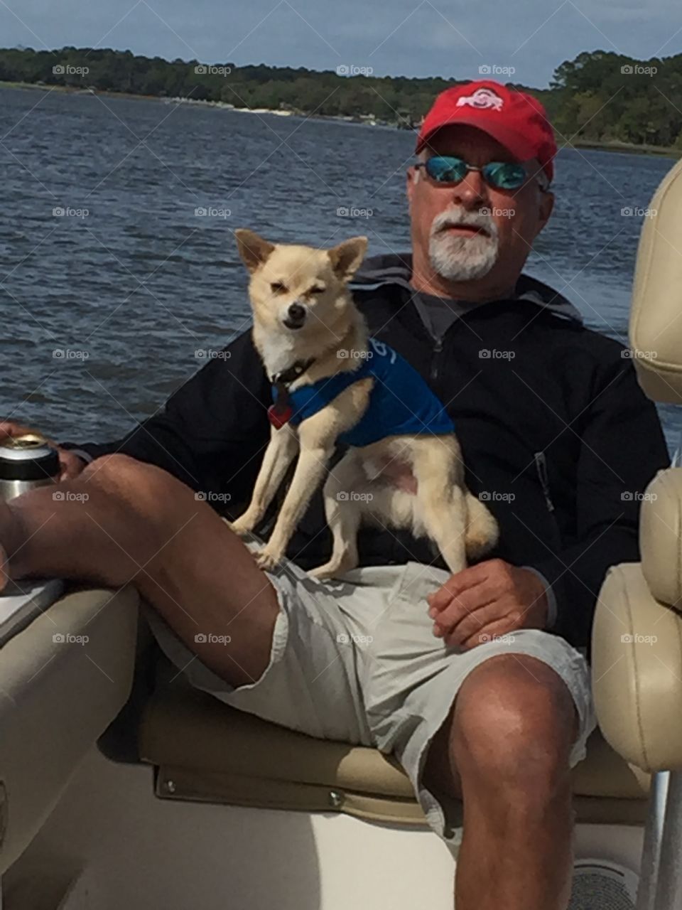 Chilling on the boat