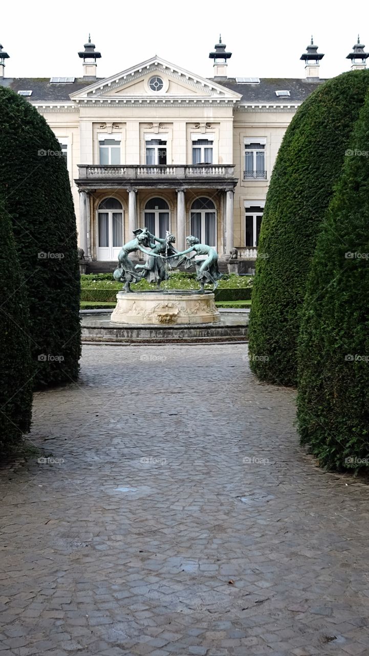 A castle in a park in Antwerp