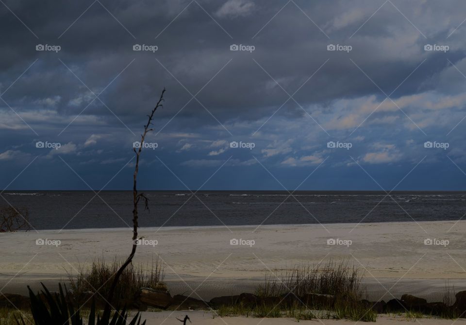 Storm clouds at the beach