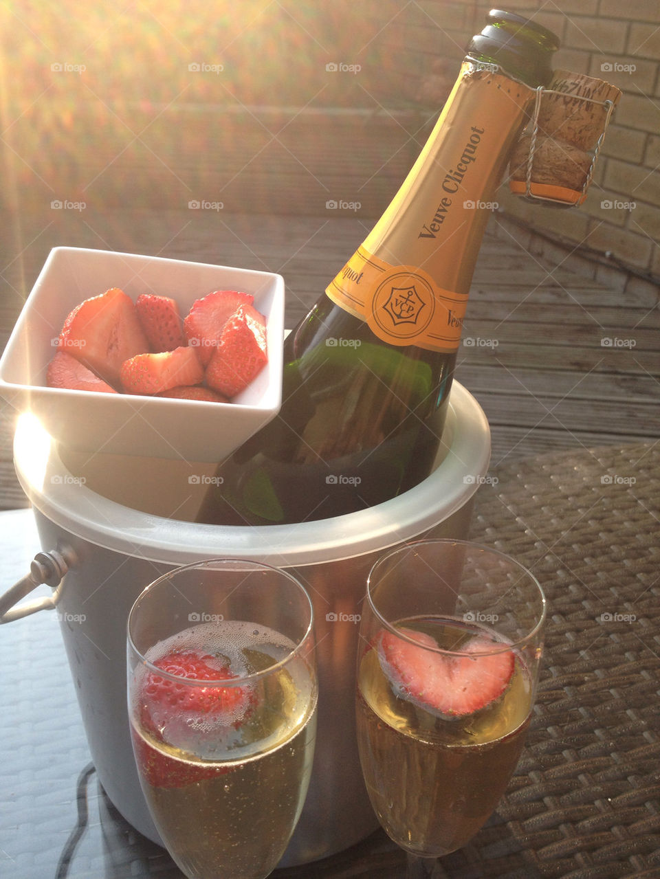 Strawberries and champagne