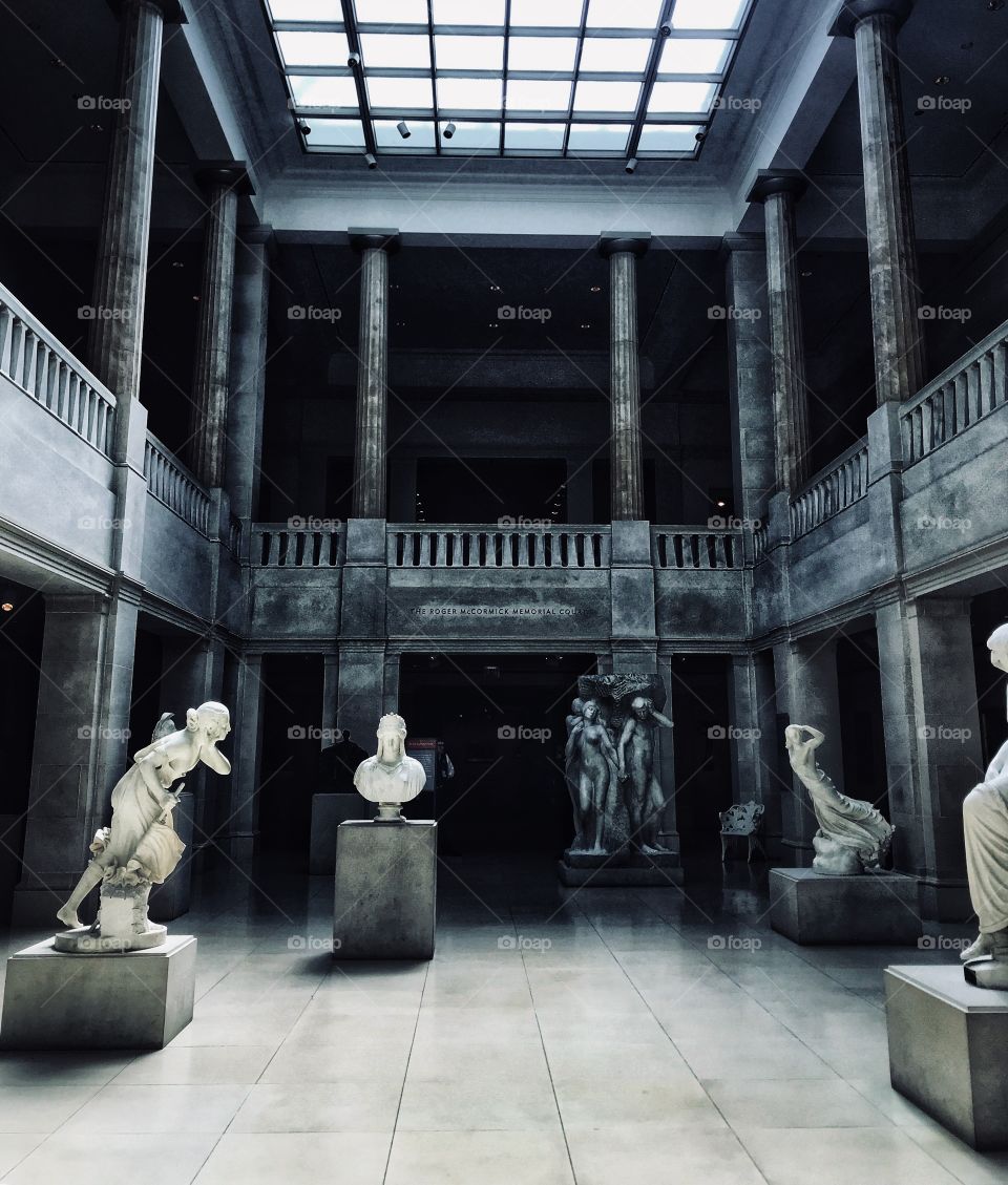 Statues inside of the Art Institute of Chicago—taken in Chicago, Illinois 