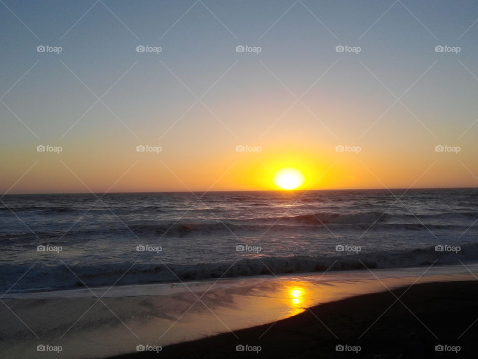 sunset at Pacifica California