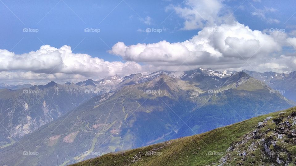 landscape, mountain view, sky sight, blue sky, sunny weather, Bad Gastein, Austria
