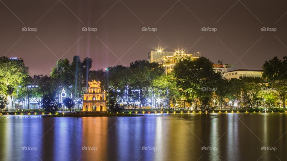 Lake of Hanoi city, capital of Vietnam.