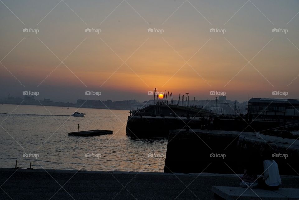 Santander bay sunset