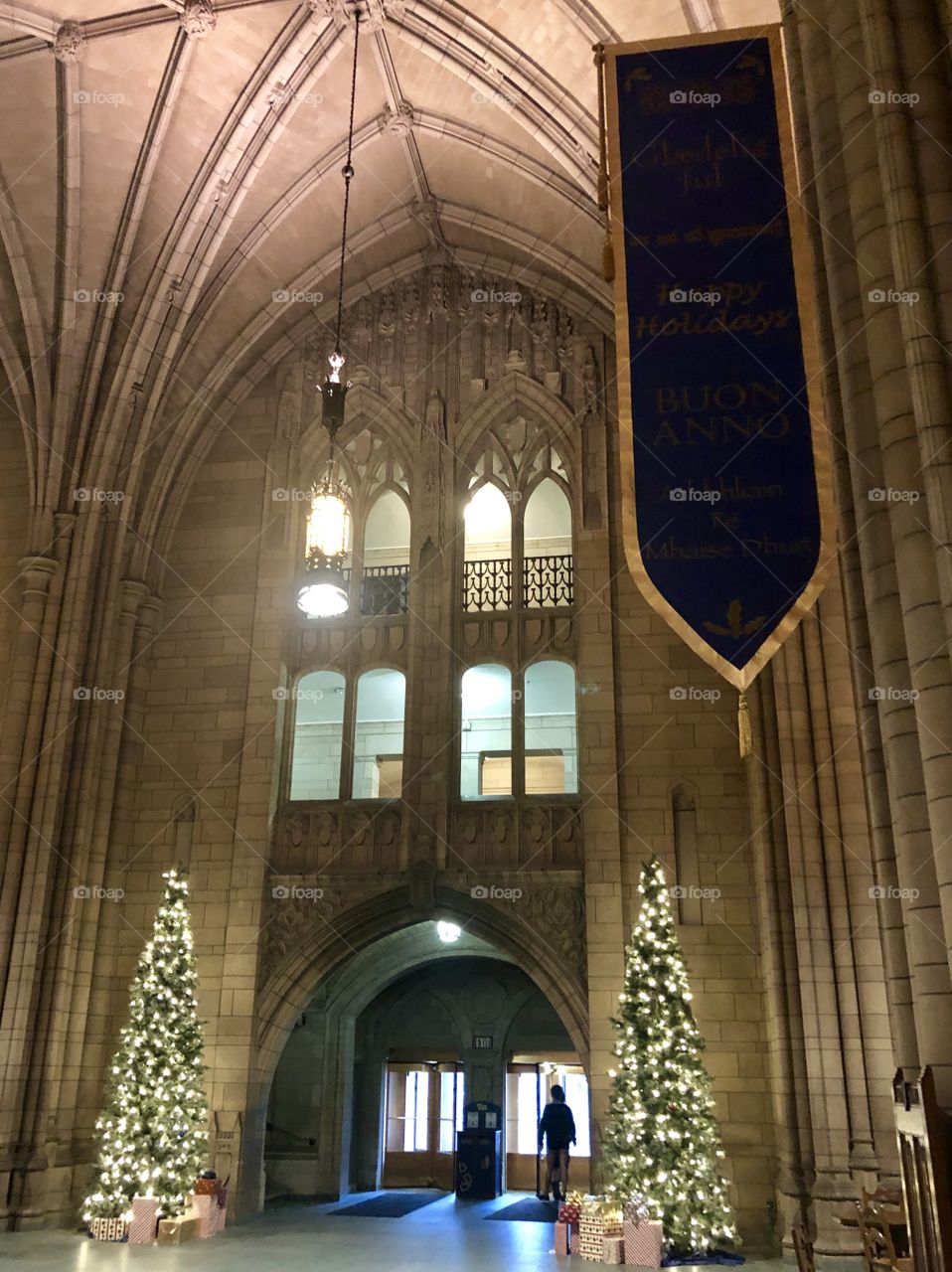 Lobby at Christmas