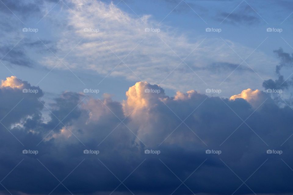 Two Blue Layers Background In The Sky At Abcoude The Netherlands 26-6-2023