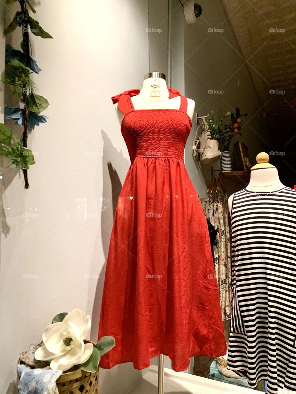 Lovely little red dress I saw.