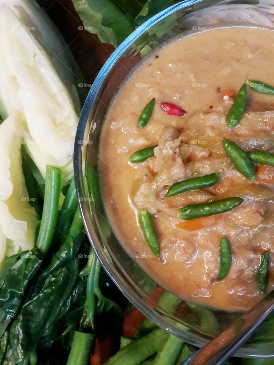 Thai food chili sauce  with vegetable