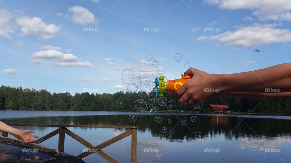 Bubble blower jigger!. Soap Bubble maker!