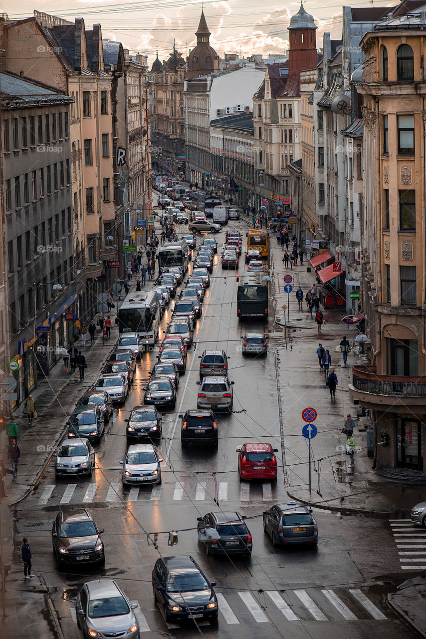 Aleksandra Chaka street in Riga, Latvia