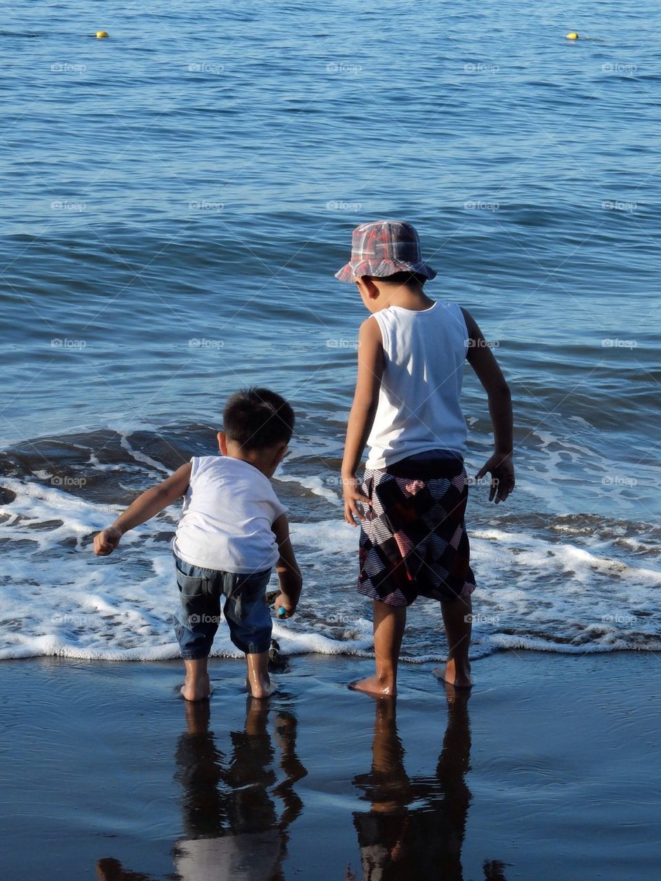 Children on the beach