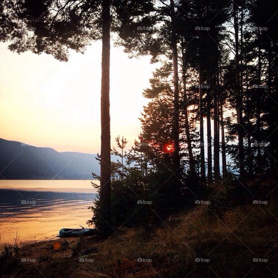 Sunrise over the lake