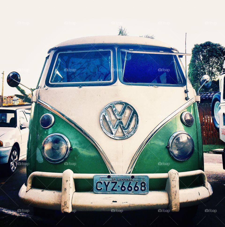 An old Volkswagen. The "Kombi" van as known in Brazil. 