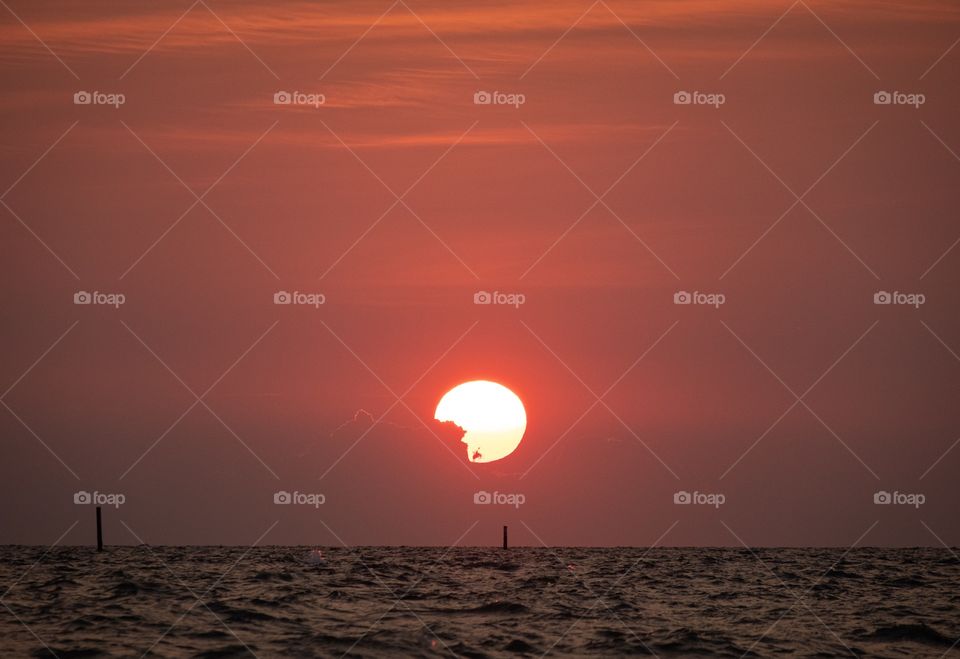 Beautiful Sea scape and Romantic sunset 