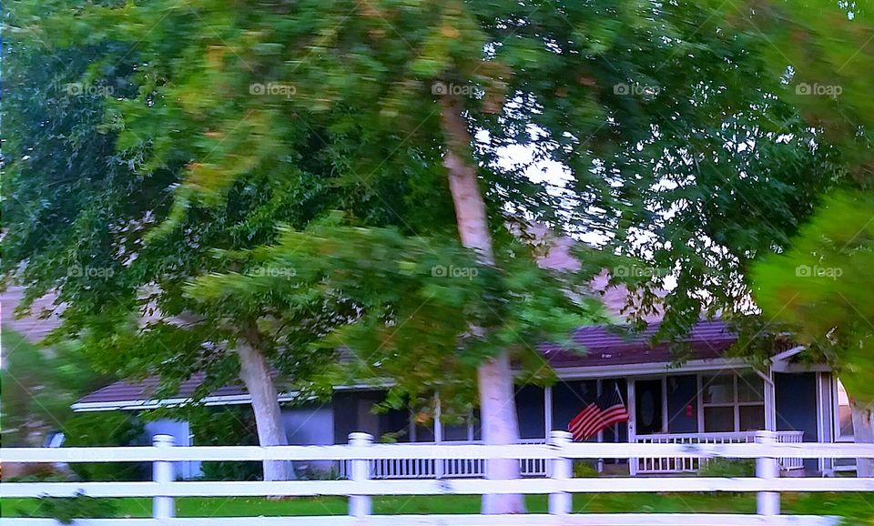 Americana. just a house we drove by.  reminds me of normal Rockwell!