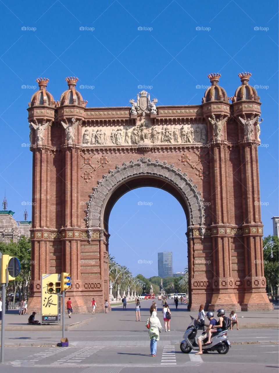 Archway in Barcelona, Spain. 