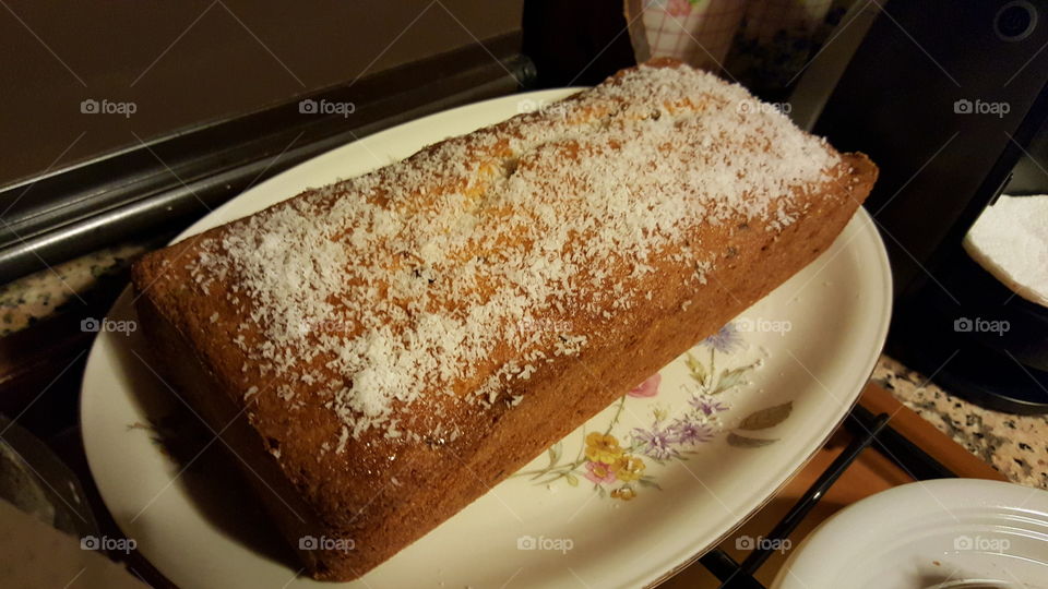 plumcake cocco e gocce di cioccolato