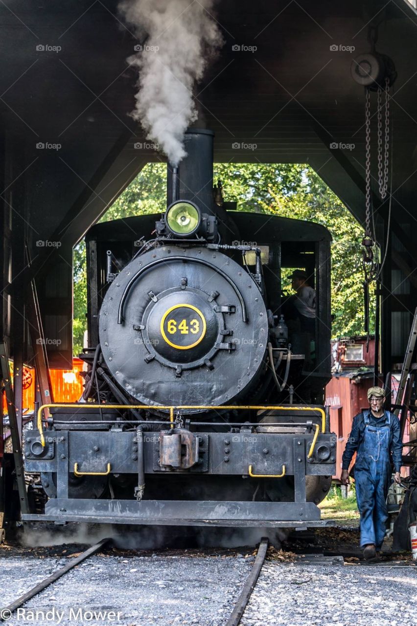 Train, Engine, Railway, Condensation, Locomotive