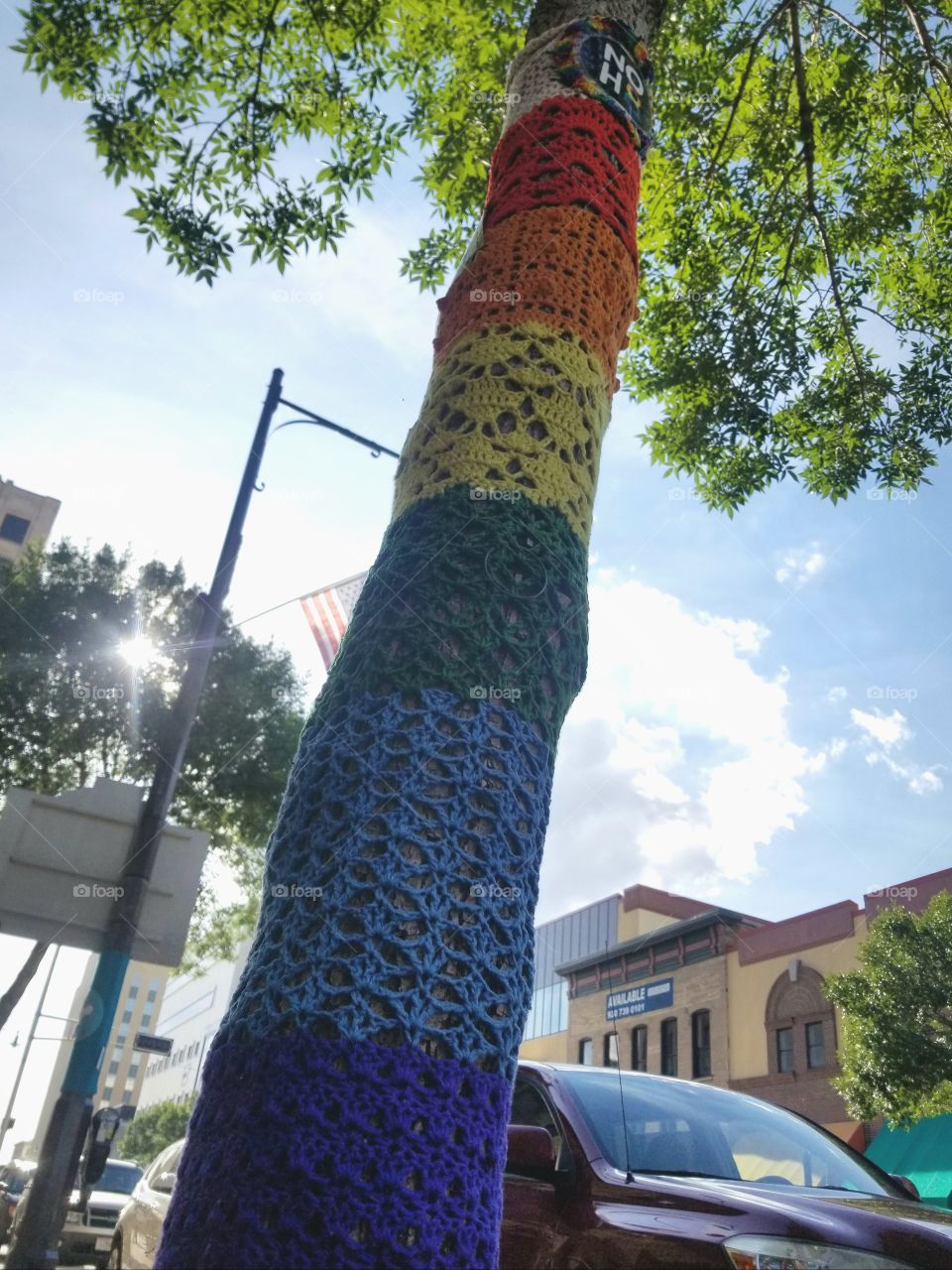 Vertical Yarn Bomb