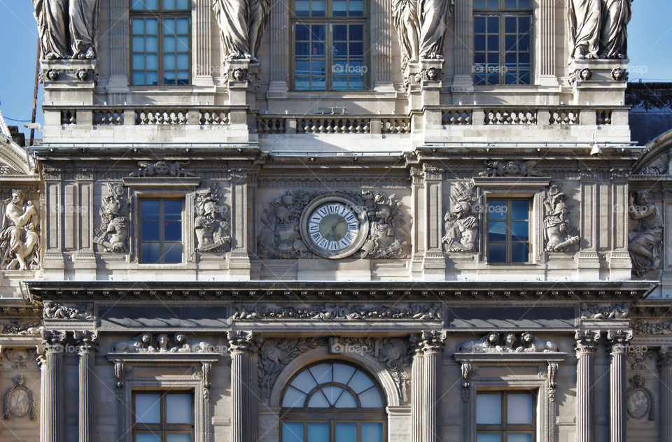 Facade of the Louvre museum