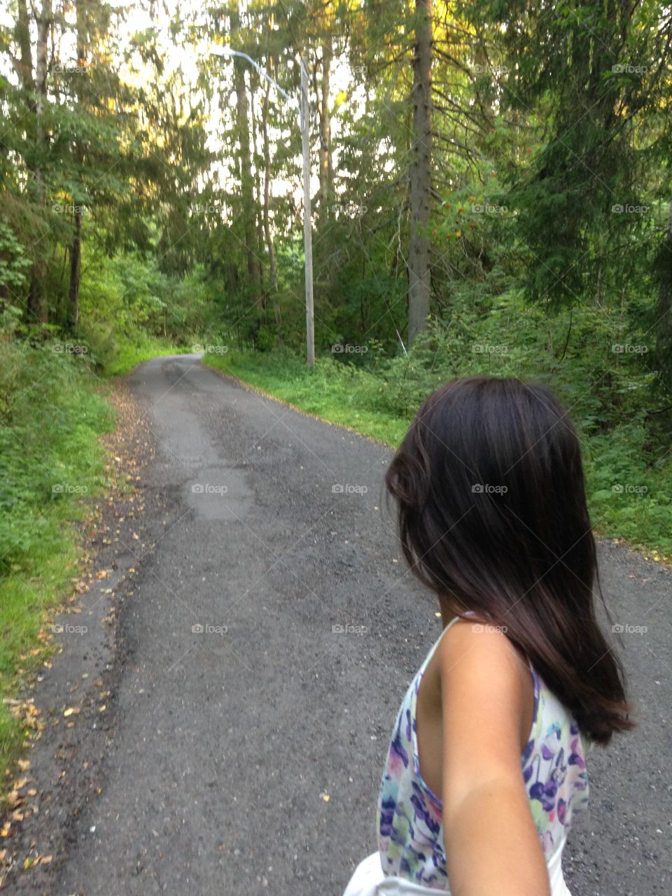 My daughter and Me. My daughter and me both took a Nice walk in to The woods to find berries we enjoy a lot taking about nature