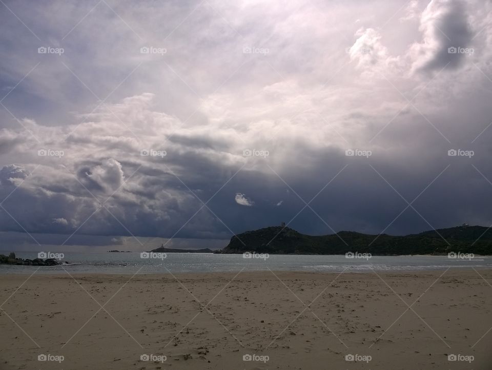 storm on the beach