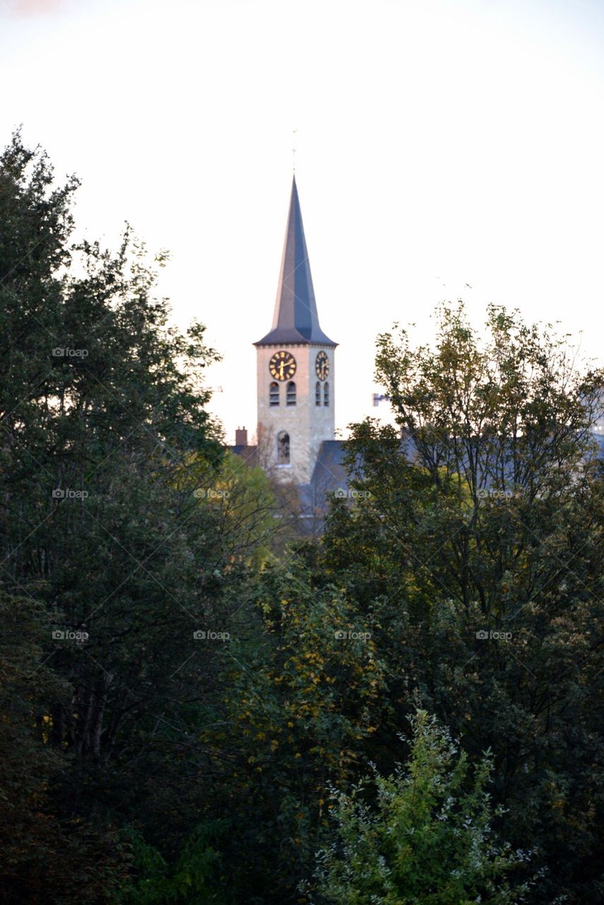 A cityscape in Berchem, Belgium.