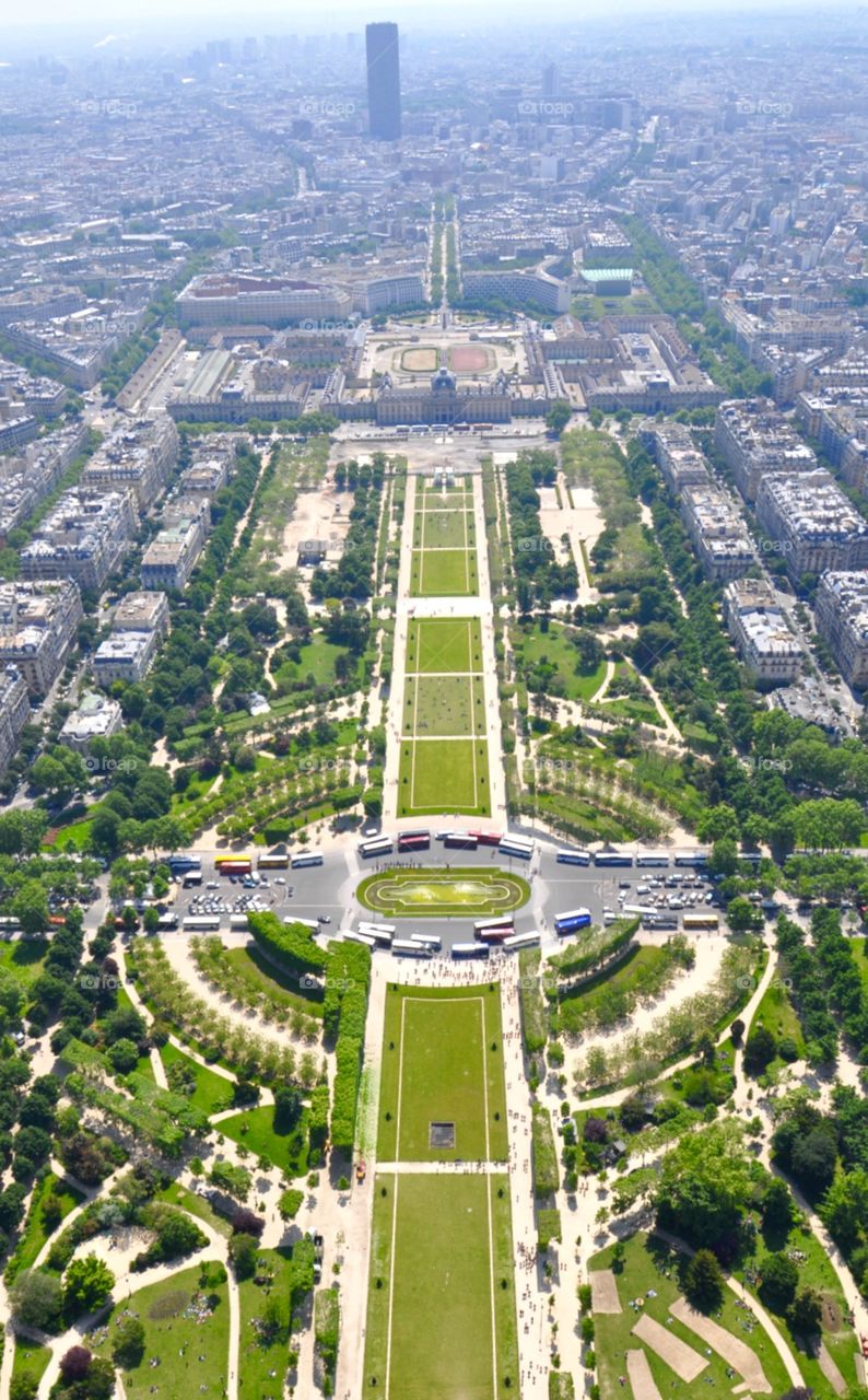 Paris view from Eiffel Tower 