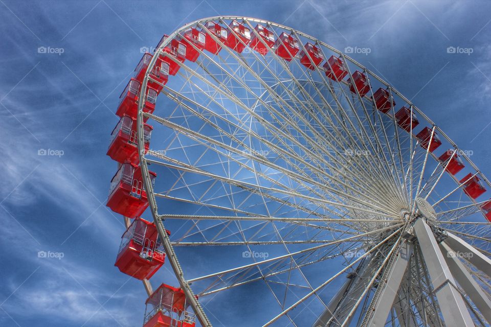 Chicago Navy Pier Ferris Wheel. One of the main attraction at the Navy Pier Chicago