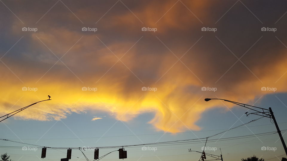 Sunset, Sky, Clouds