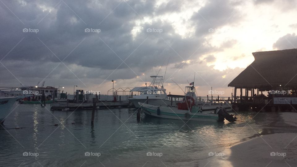 Sunset over Isla Mujeres