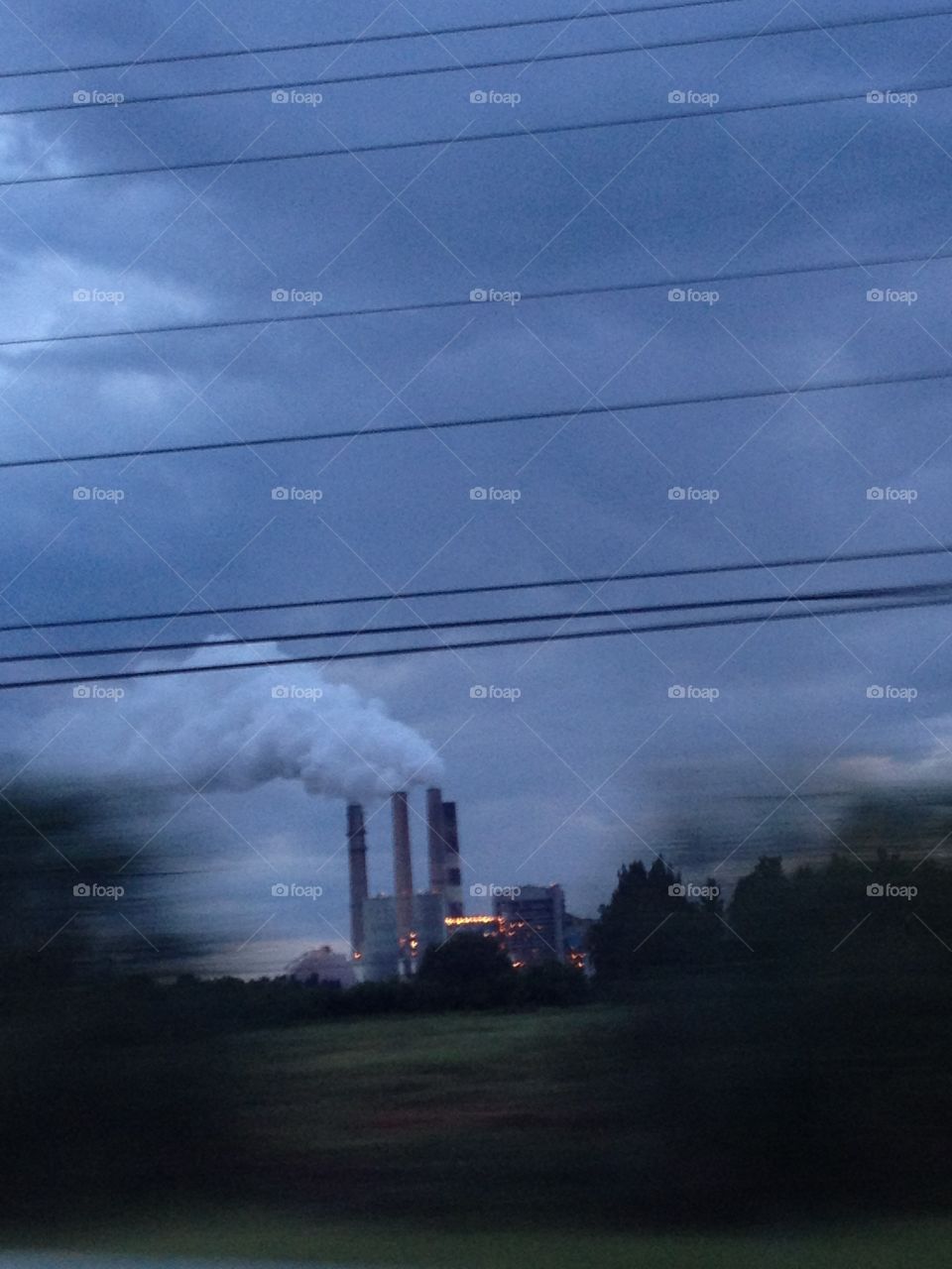 Zooming by the power plant 