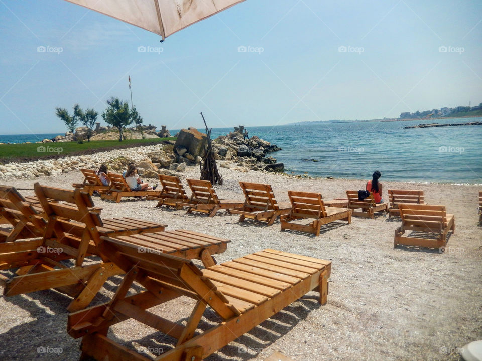 Chair, Relaxation, Seashore, No Person, Beach