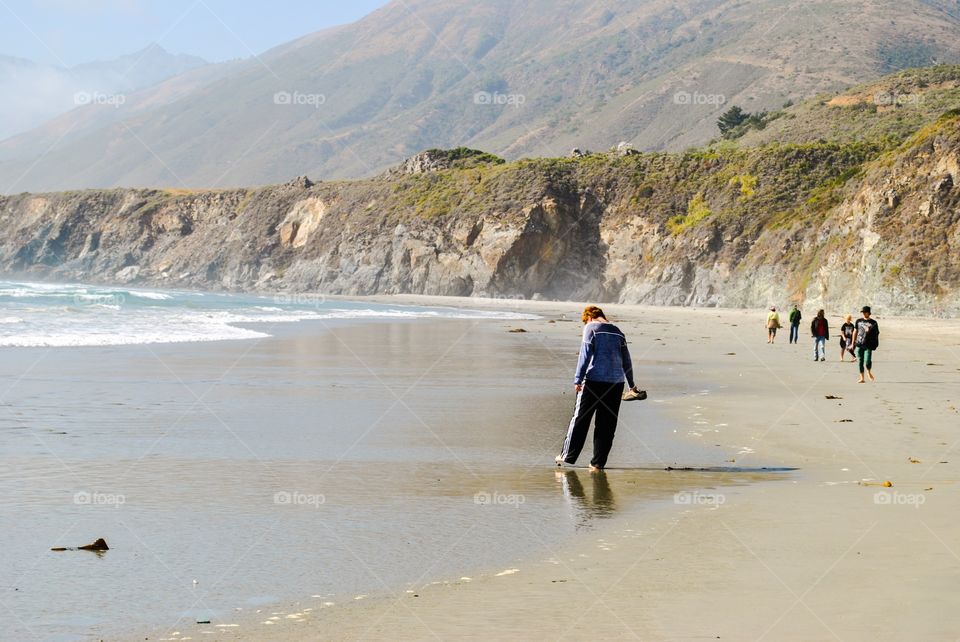 Wading at Sand Dollar Beach