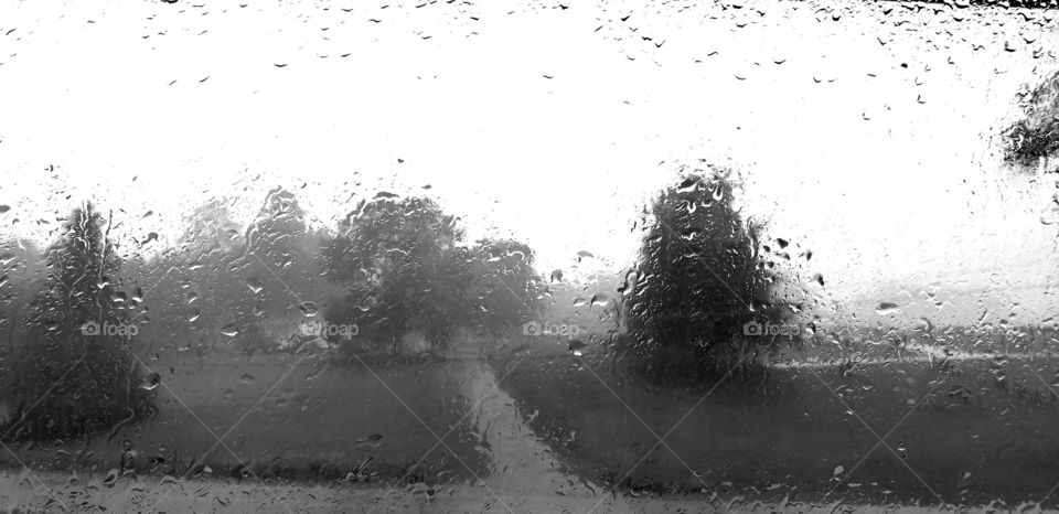 raining on the windows