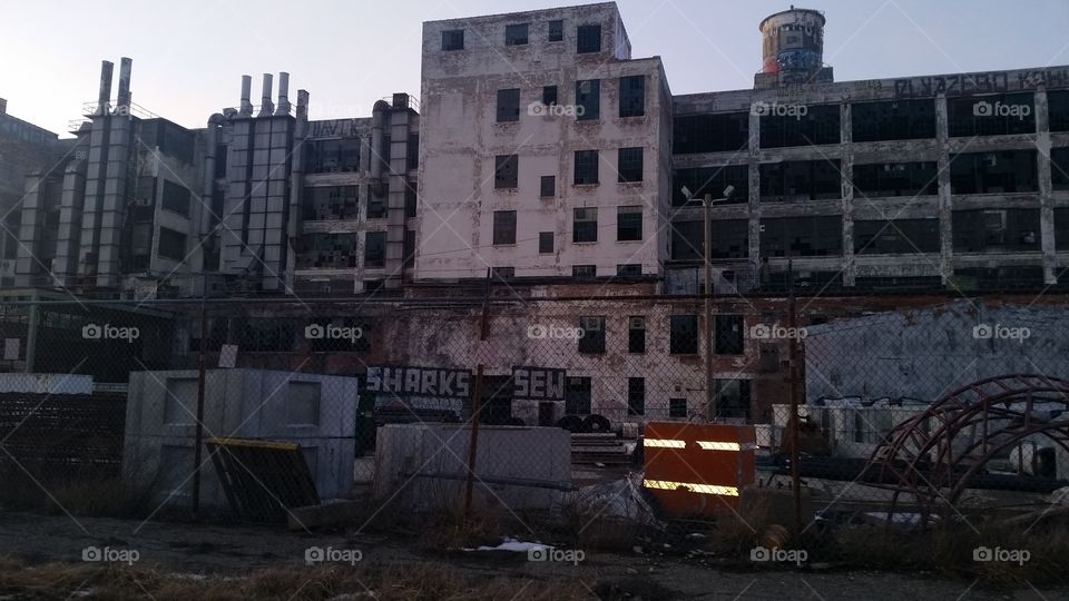 The remains of The Fisher Body Plant, Detroit Michigan