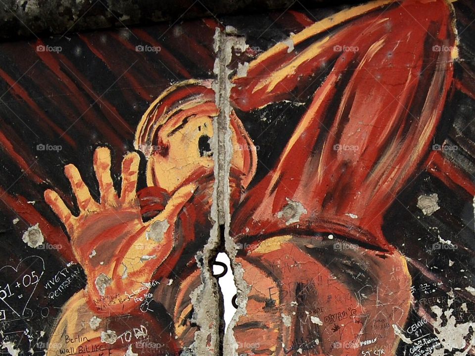 Graffiti on the Berlin Wall (detail)