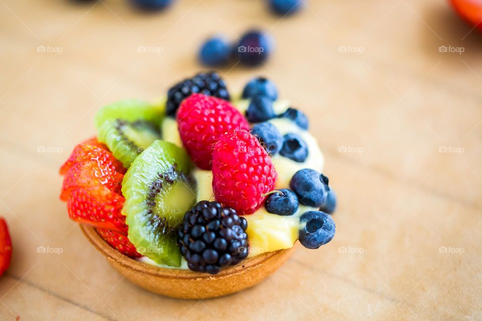 Colorful Fruit And Custard Tart