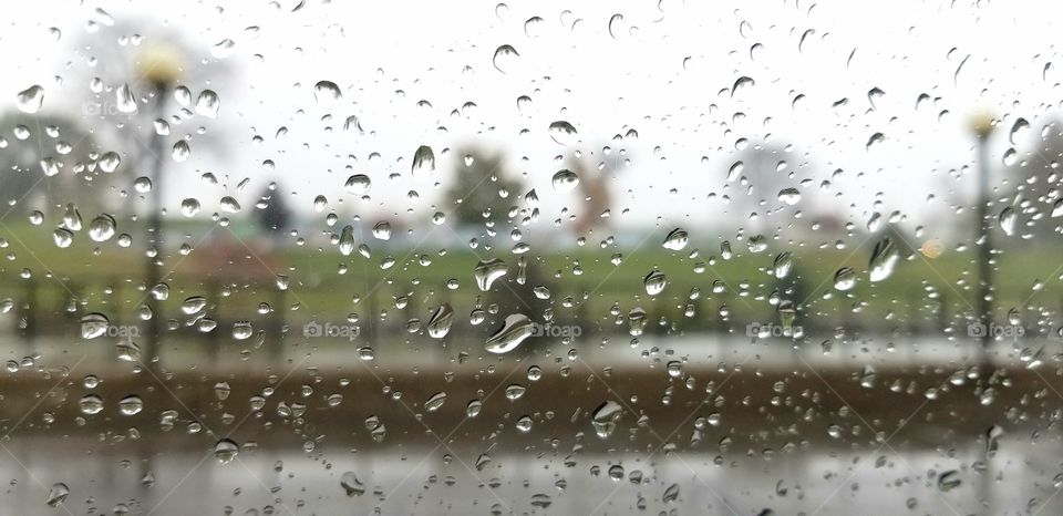 Rainy Window View