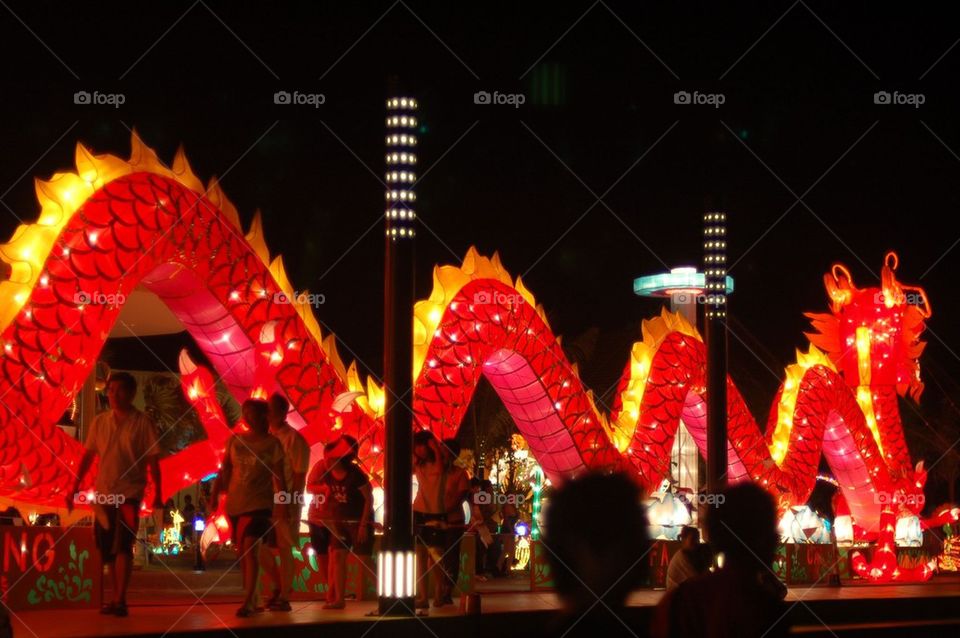 Malacca light up at night