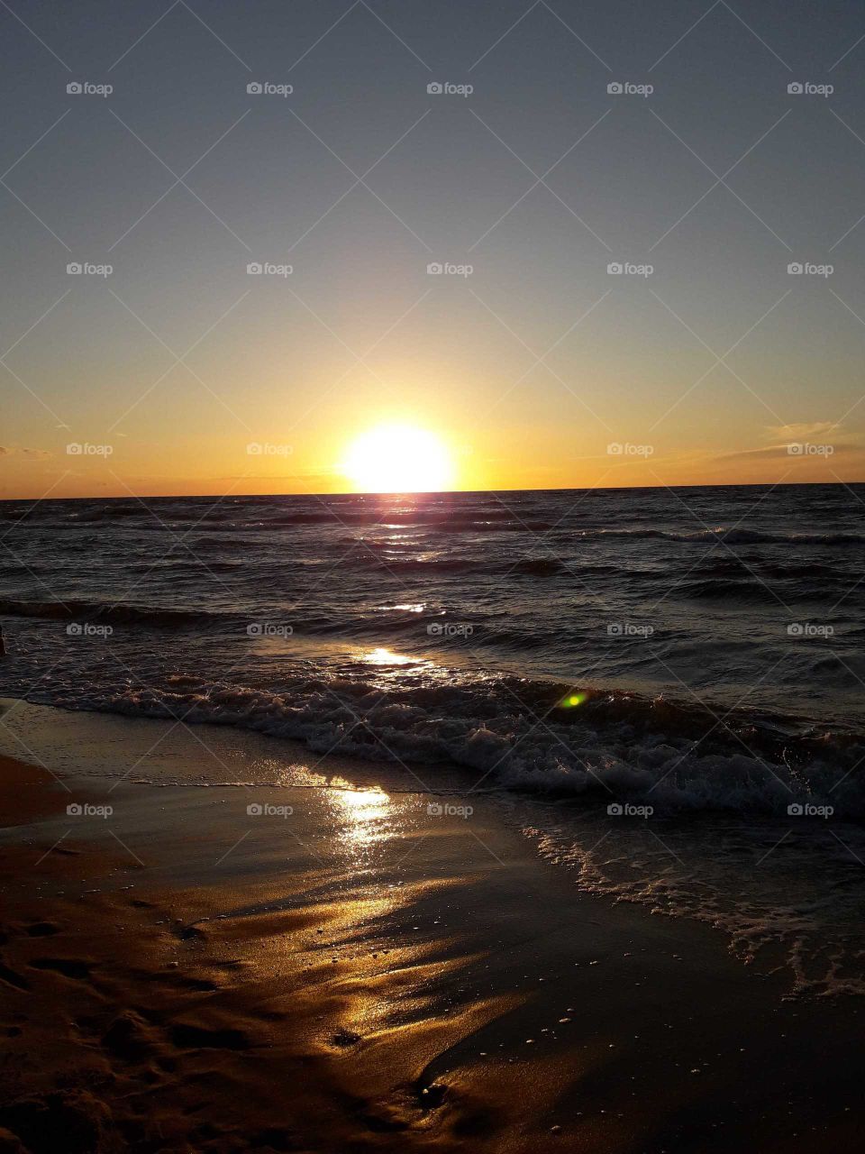 sunset baltic sea
