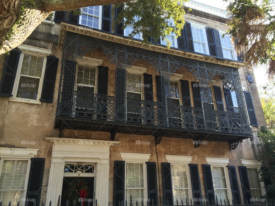 Southern charm. Old charm and architecture of Charleston, SC.